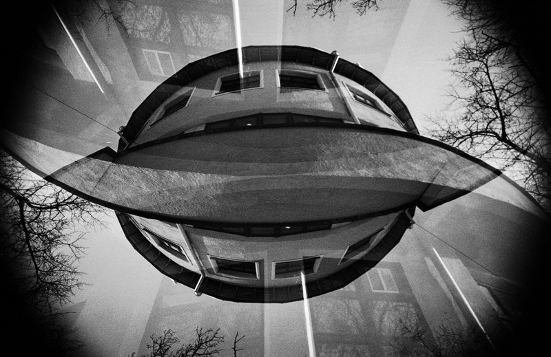 двойная экспозиция с поворотом камеры