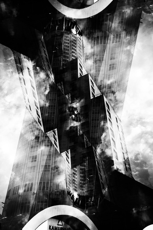 двукратная мультиэкспозиция на цифровую фотокамеру с поворотом на 180